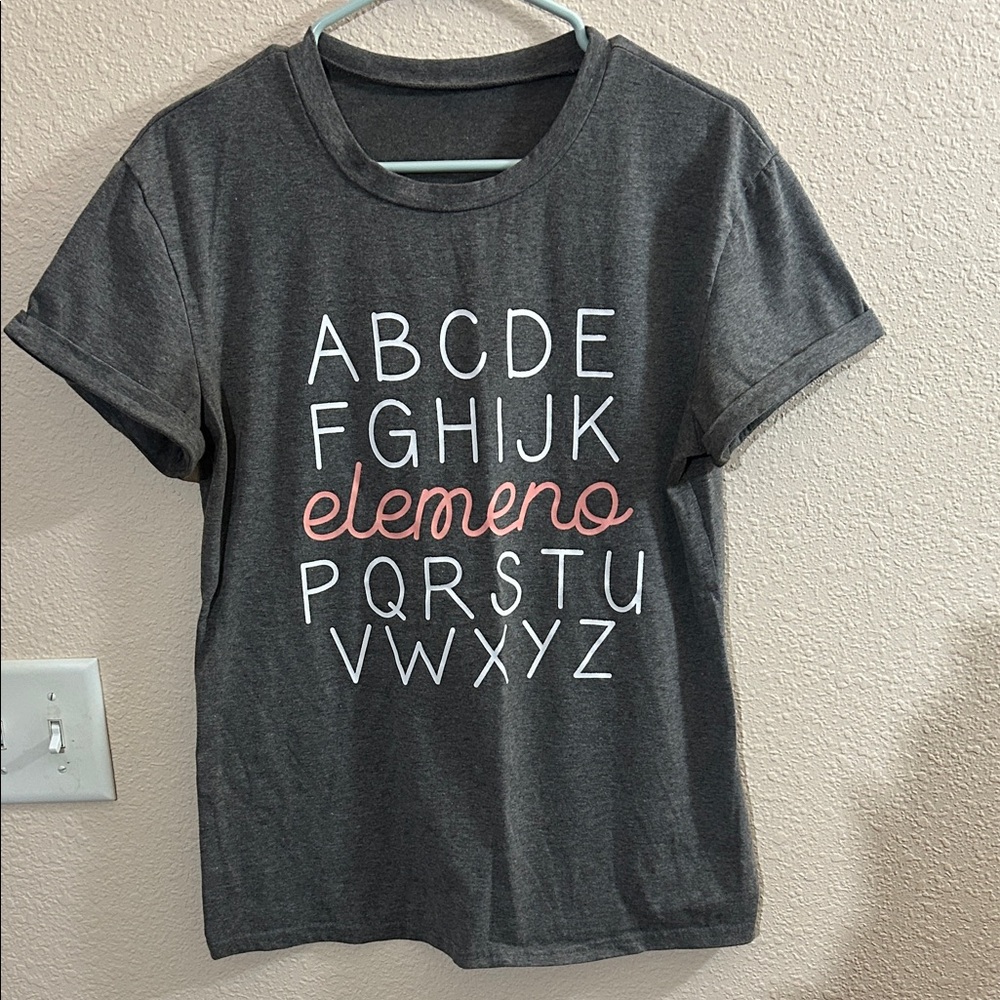 Gray Alphabet Teacher T-Shirt